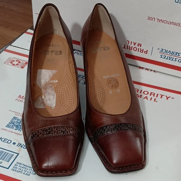 ARA FLEX RELAX Elegant Brown Leather Women's Shoes SIZE 39/8.5 - Picture 2 of 6